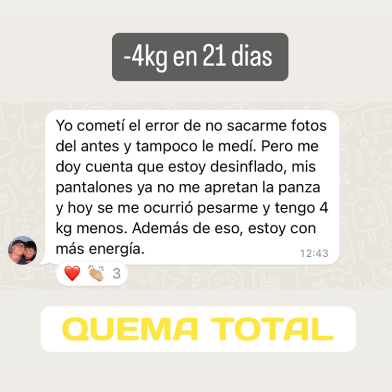 resultado entrenamiento quema total