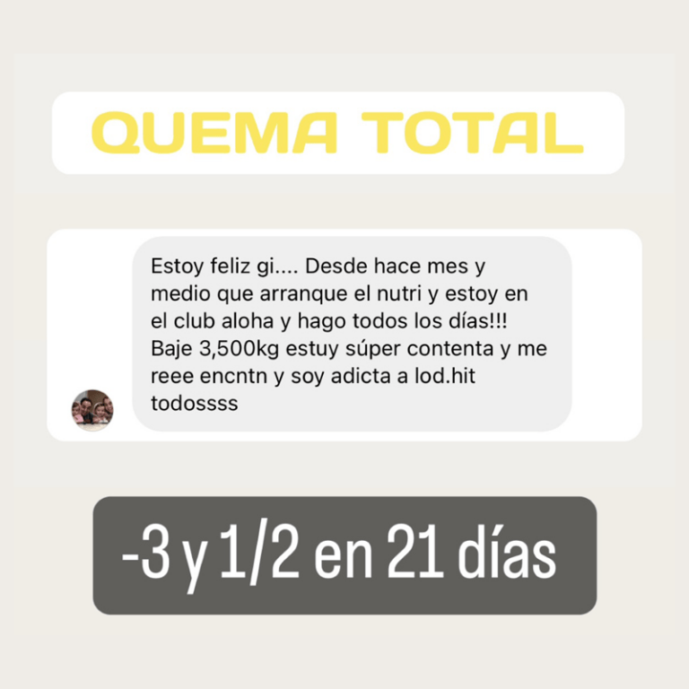 resultado entrenamiento quema total